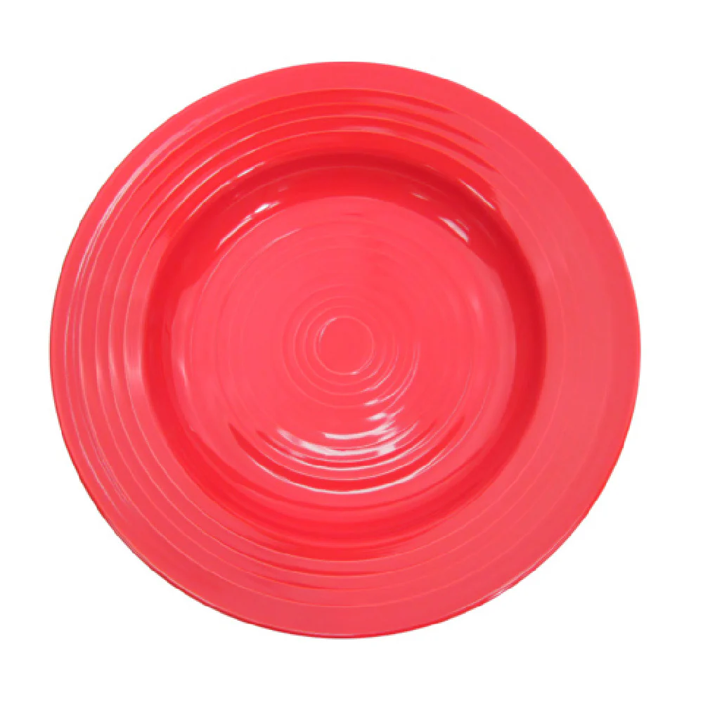 CAC China TG-120-R 22 Oz Round Pasta Bowl 12 Inch Porcelain Red Embossed CAC China TG-120-R 22 Oz Round Pasta Bowl 12 Inch Porcelain Red Embossed