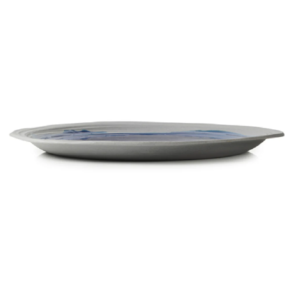 Revol 654611 11-1/4 Inch Dia Round Dinner Plate Indigo Blue Porcelain Revol 654611 11-1/4 Inch Dia Round Dinner Plate Indigo Blue Porcelain