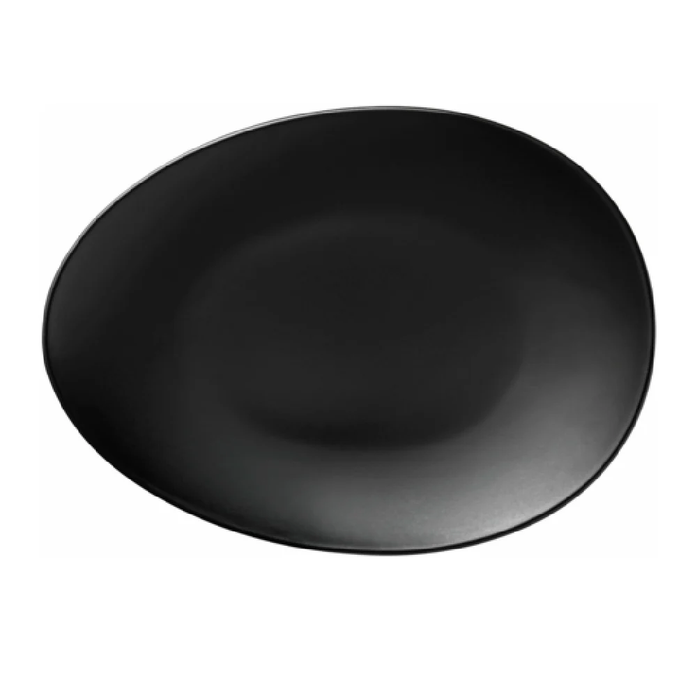 Libbey DRI-8-O Plate 13-3/4 Inch Organic Coupe Oval Satin Matte Porcelain Libbey DRI-8-O Plate 13-3/4 Inch Organic Coupe Oval Satin Matte Porcelain