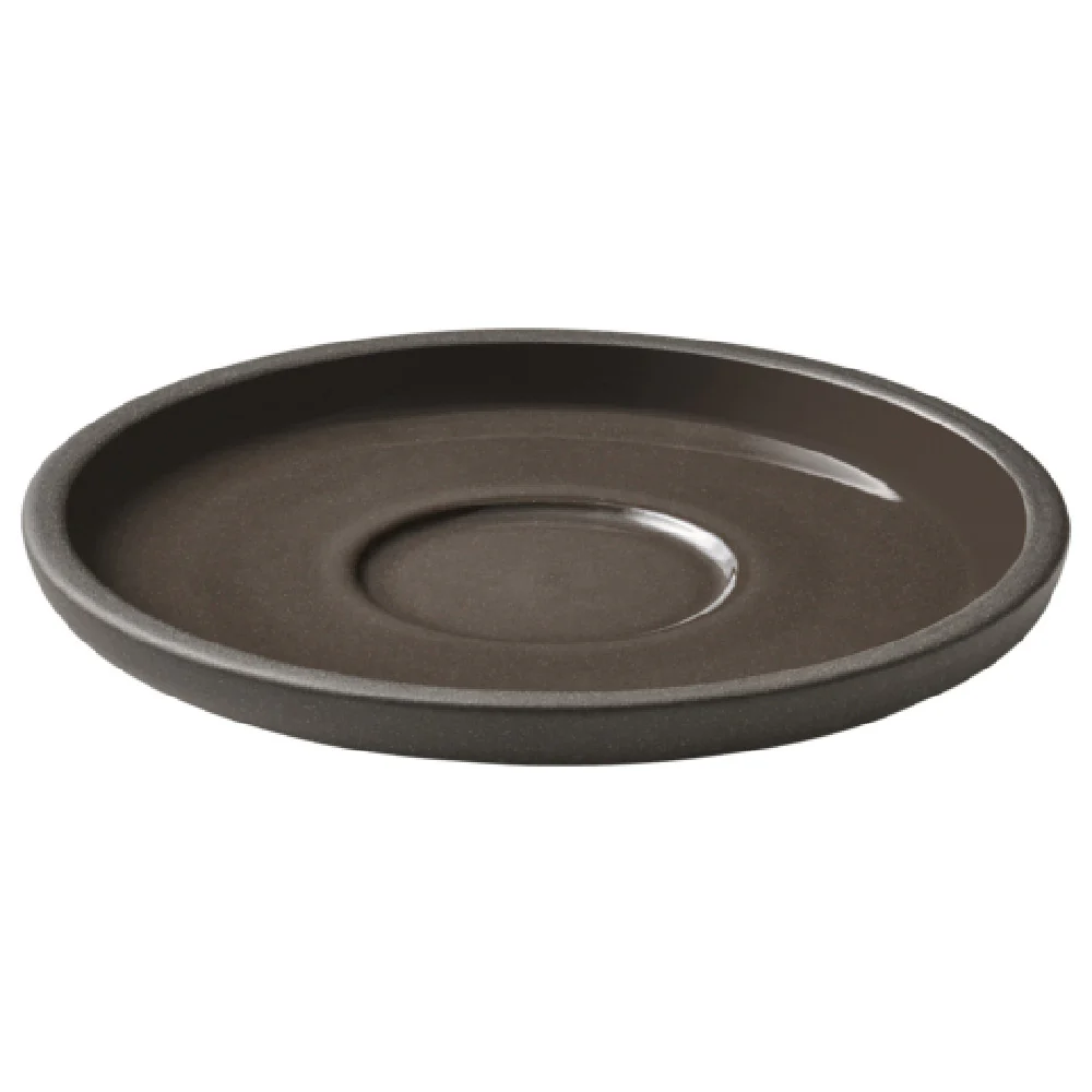 BauscherHepp P016900-000761 5.5 Inch Saucer Round Taupe Ceramic - 6 Packs