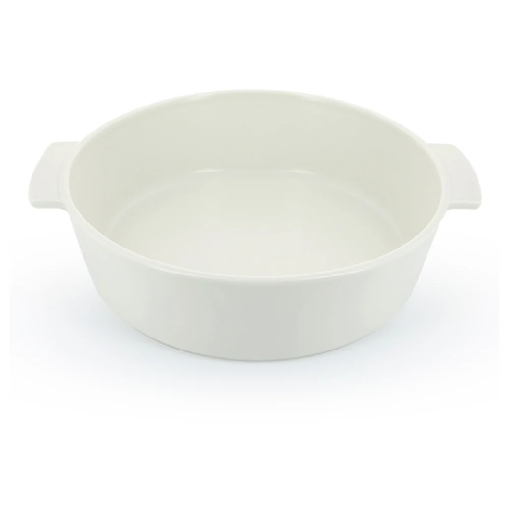 Revol 649866 127 Oz Cocotte With Handles Round Without Lid Ceramic Satin White Revol 649866 127 Oz Cocotte With Handles Round Without Lid Ceramic Satin White