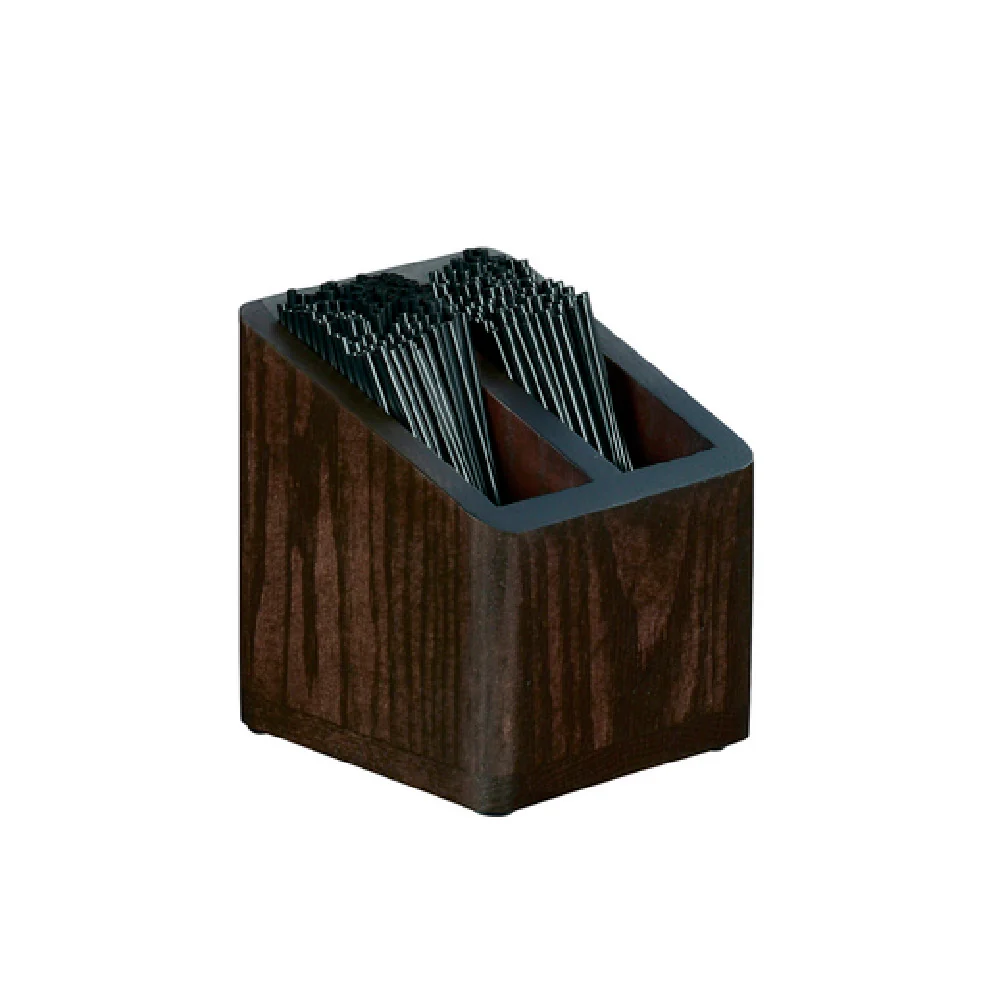 Cal Mil 22429-112 5 Inch Wood Stir Stick Holder with Durable Finish