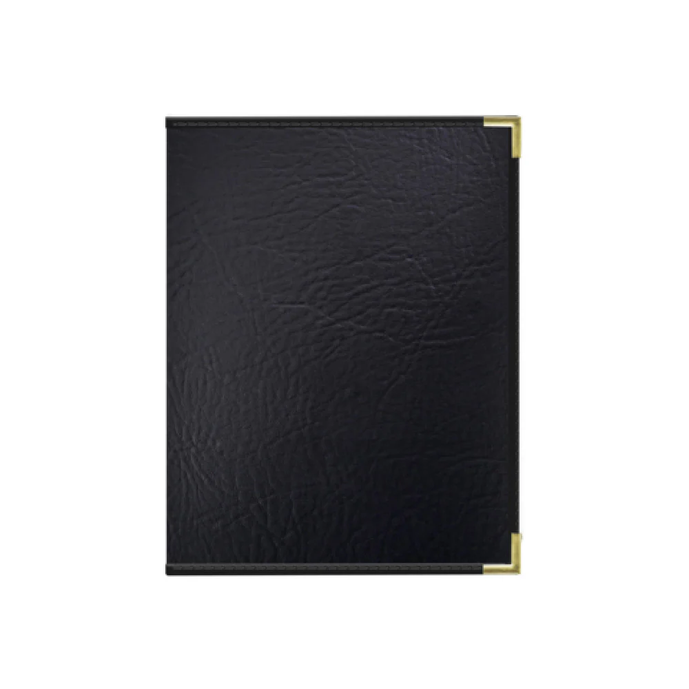 Risch SEV-2V 8.5X11 Antibacterial Faux-leather Menu Cover with Metal Corners