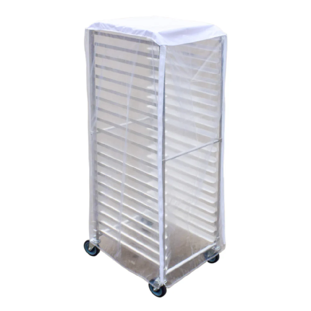 Omcan 47736 24 Inch PVC Pan Rack Cover with Reinforced Zippers Clear Omcan 47736 24 Inch PVC Pan Rack Cover with Reinforced Zippers Clear
