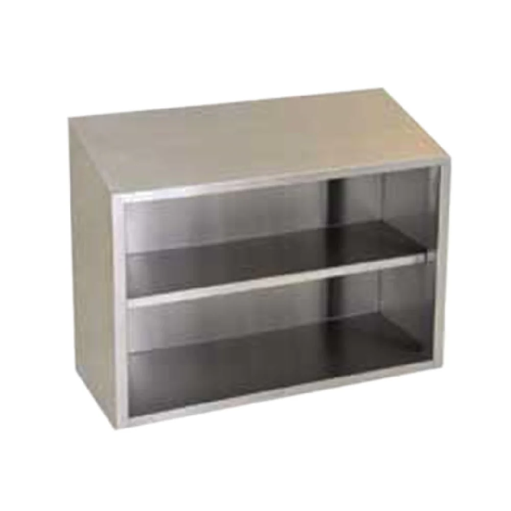 Eagle WCO-36 36 Inch Wall Mount Cabinet Open Front Sloped Top Stainless Steel with Safety Edges Eagle WCO-36 36 Inch Wall Mount Cabinet Open Front Sloped Top Stainless Steel with Safety Edges