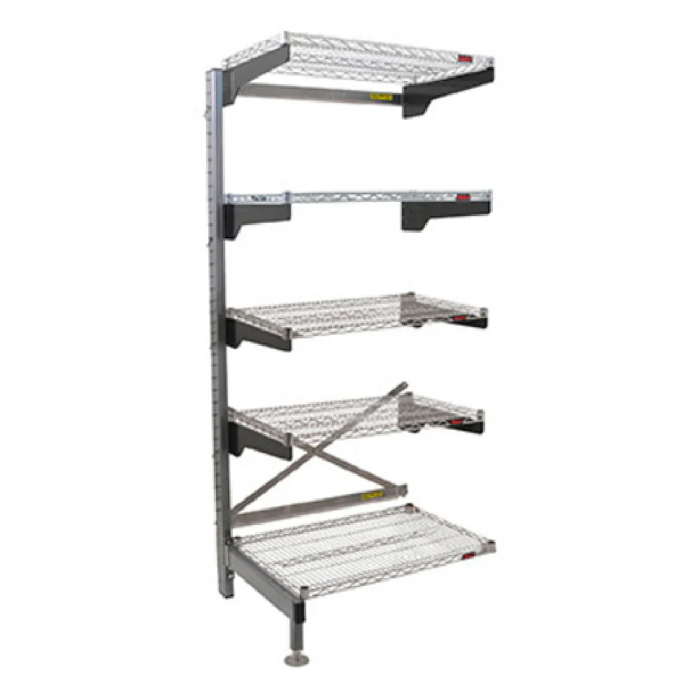 Eagle Q1866VG86A-5 67-1/2 Inch Cantilever Add-On Shelving Unit 5-tier Wire Eagle Q1866VG86A-5 67-1/2 Inch Cantilever Add-On Shelving Unit 5-tier Wire