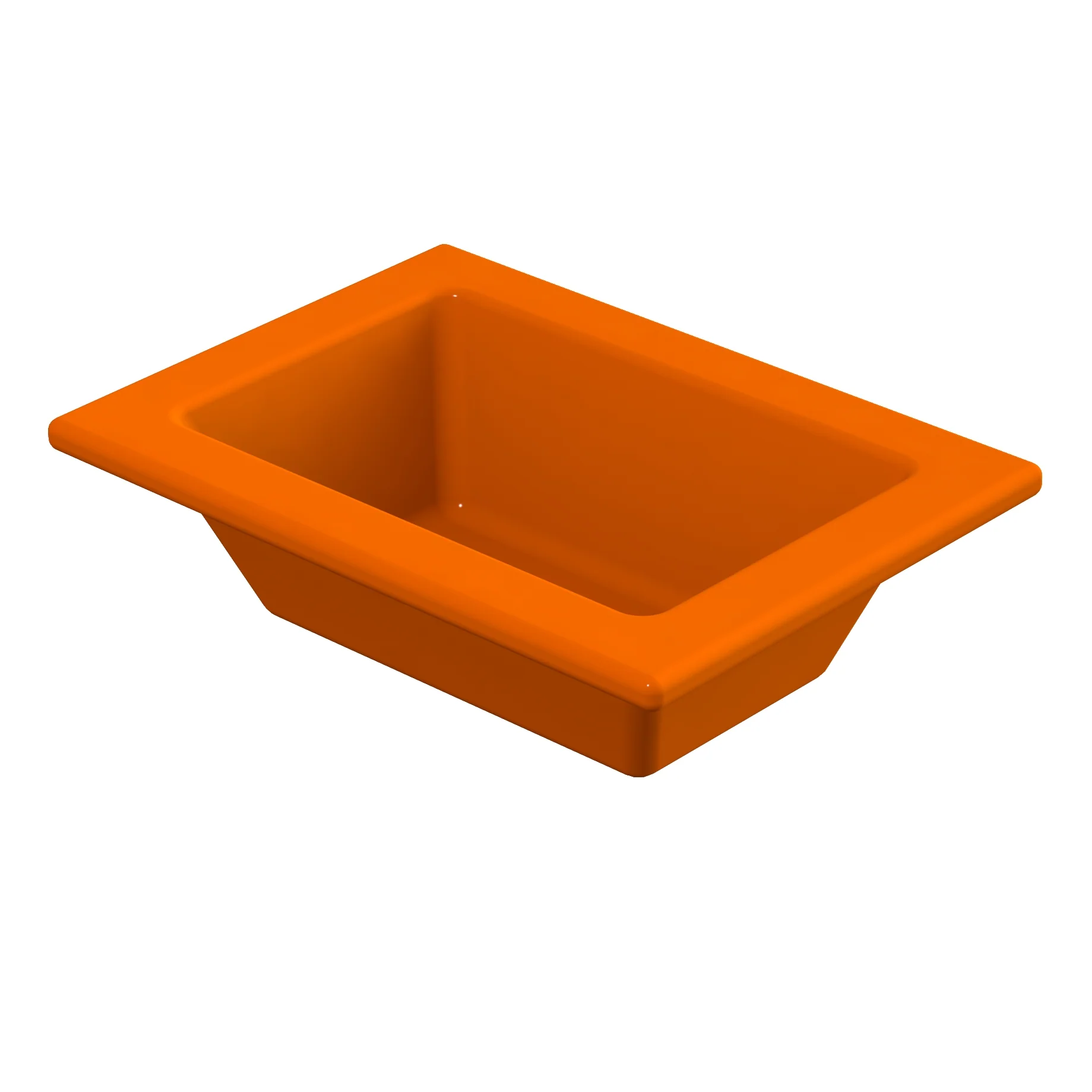Tablecraft CW1796X 5 Inch Cold Holding Extra Small Food Pan Aluminum Orange Finish