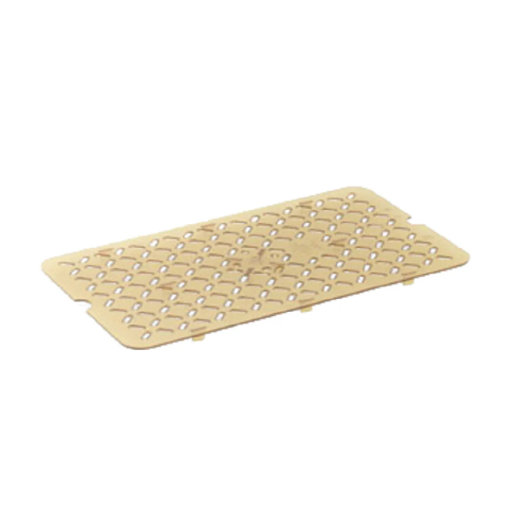 Vollrath 23400 1/4 GN False Bottom High-temp Amber Plastic Drain Tray