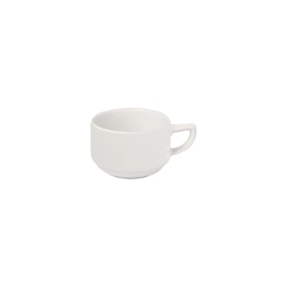 Vertex China OP-35 3 Oz Cup with Handle Bright White Polished Foot