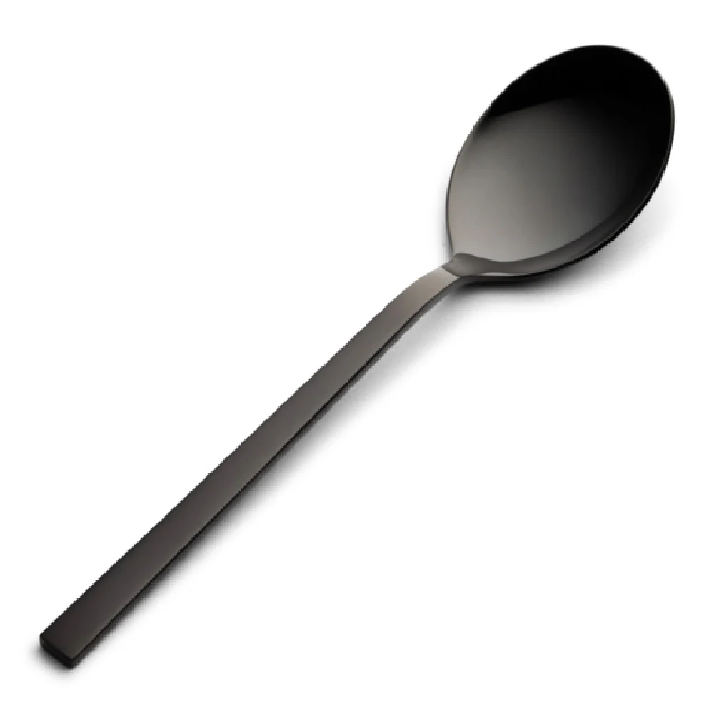 Bon Chef S3803BM 7.13 Inch Bouillon Spoon Black Matte PVD Coated Stainless Steel