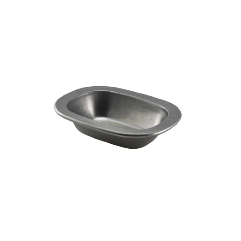 Steelite GWSPD16V 8.5 Oz Vintage Rectangular Pie Dish Metal 6-1/4 Inch