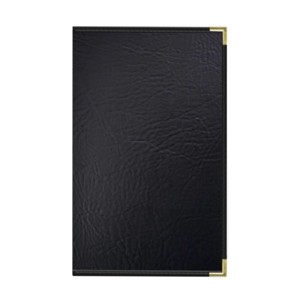 Risch SEV-10V 8.5X14 Antibacterial Faux-leather Menu Cover with Metal Corners