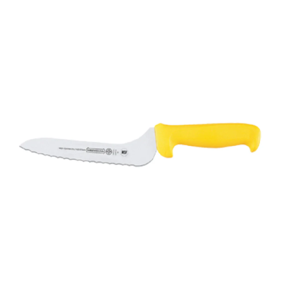 Mundial Y5620-7E 7 Inch Serrated Knife High Carbon Blade Yellow Handle Antimicrobial