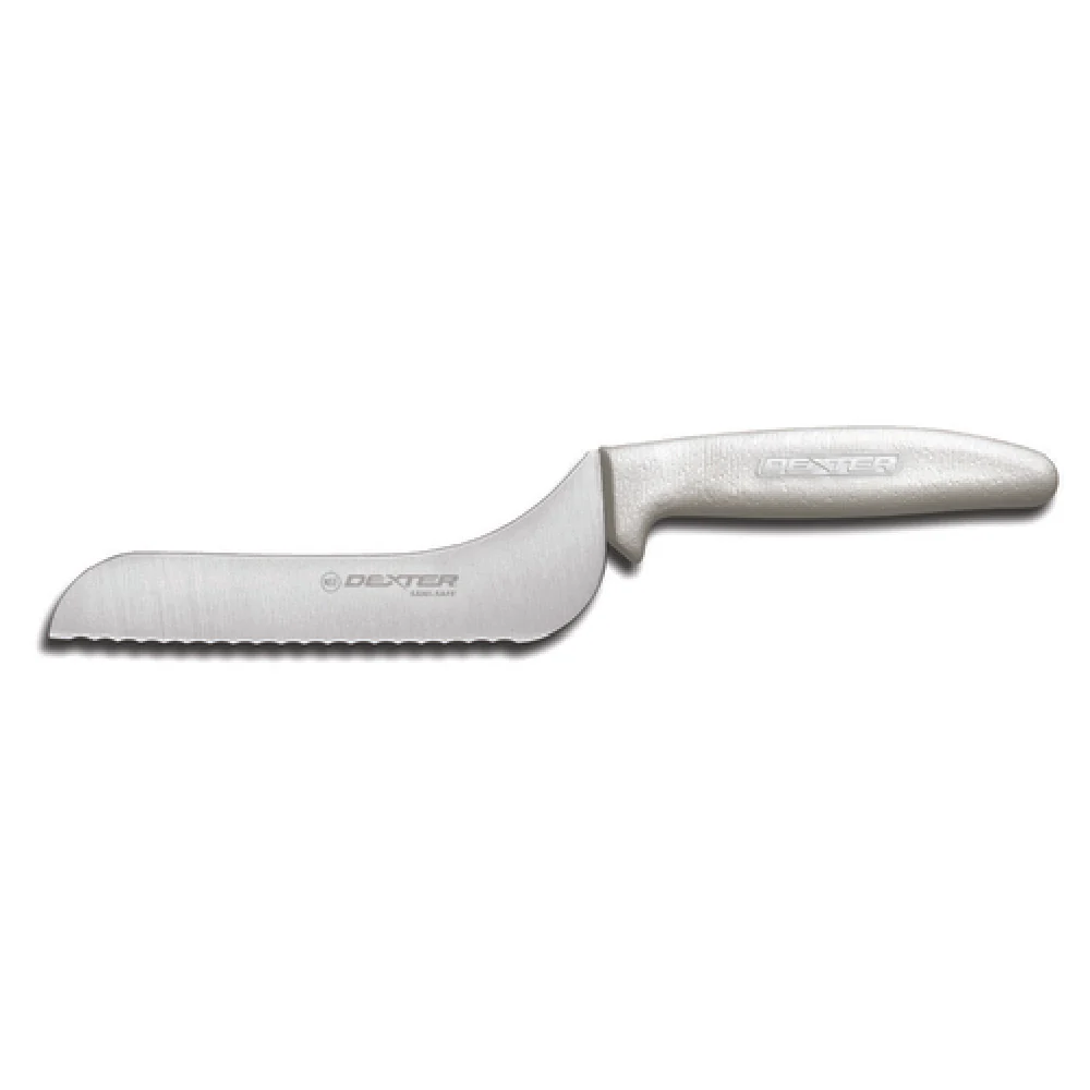 Dexter Russell 13623 7 Inch Scalloped Edge Utility Knife High Carbon Steel White Handle