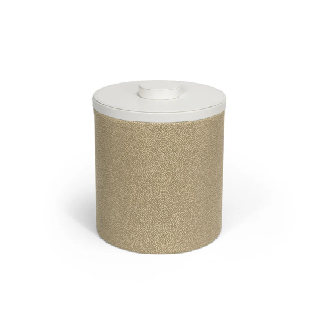 FOH RIB052BEL21 3.5qt Round Belize Ice Bucket Dune With London White Lid Includes One RIB018BEL21-BTM 3.5qt Round Belize Ice Bucket Base Dune FOH RIB052BEL21 3.5qt Round Belize Ice Bucket Dune With London White Lid Includes One RIB018BEL21-BTM 3.5qt Round Belize Ice Bucket Base Dune