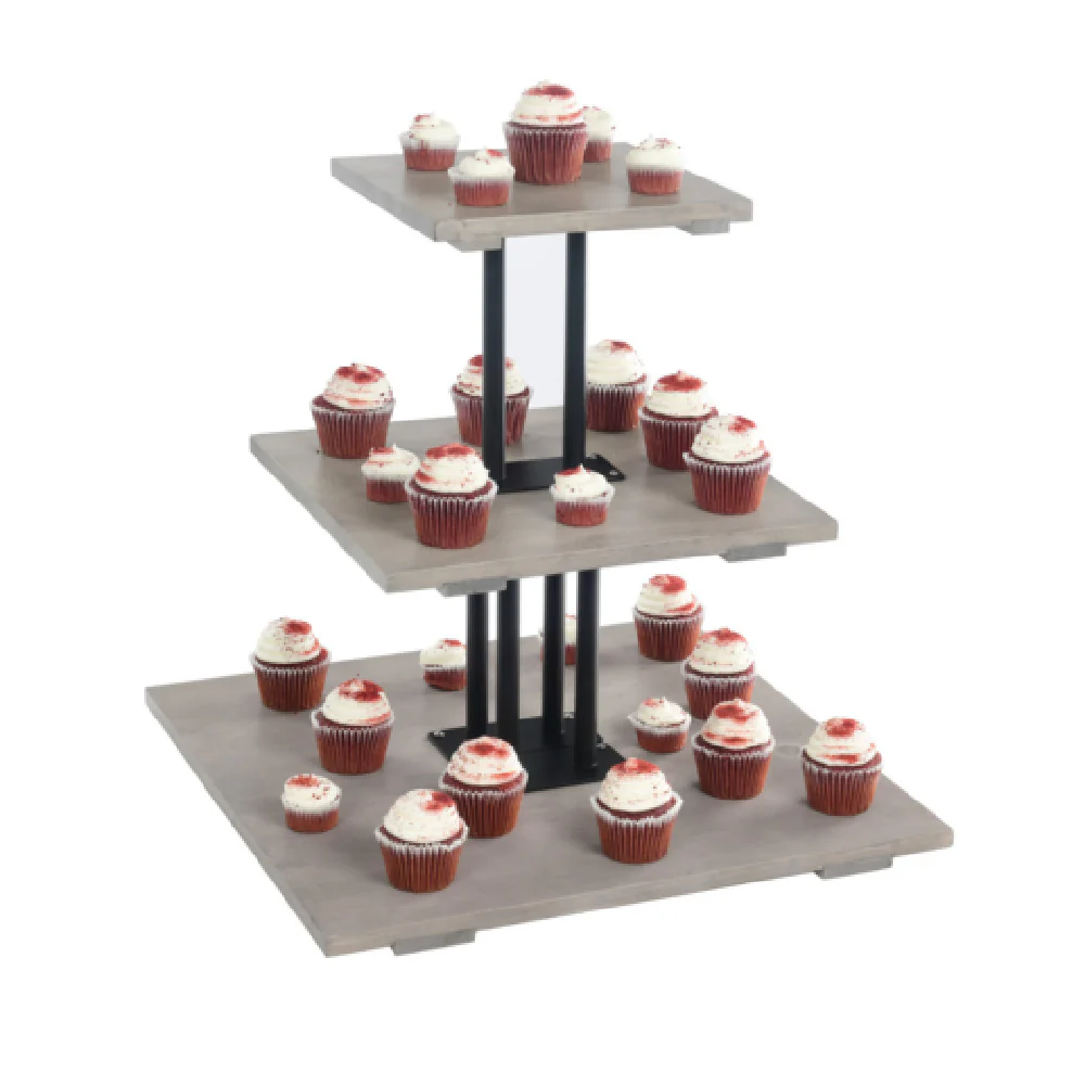 Cal Mil 3428-110 21 Inch Wood Aspen Display Stand with 3 Tiers