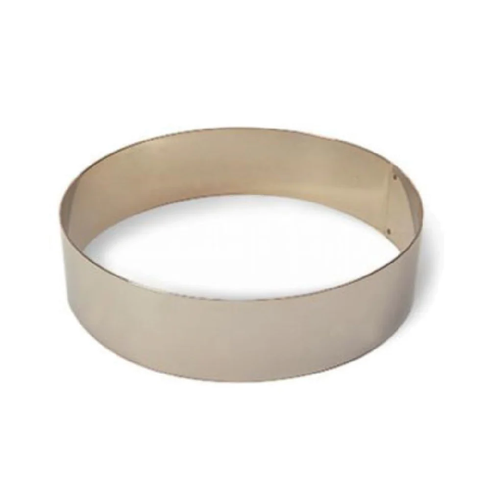 Matfer 371808 10-1/4 Inch Ice Cream Cake Ring Round Bottomless Stainless Steel