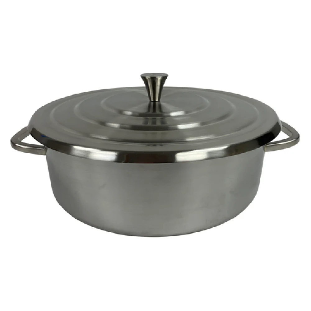 Steelite 7352MW300 12 Inch Round Homestyle Chafer 2.0 Quart Stainless Steel with Lift-off Cover