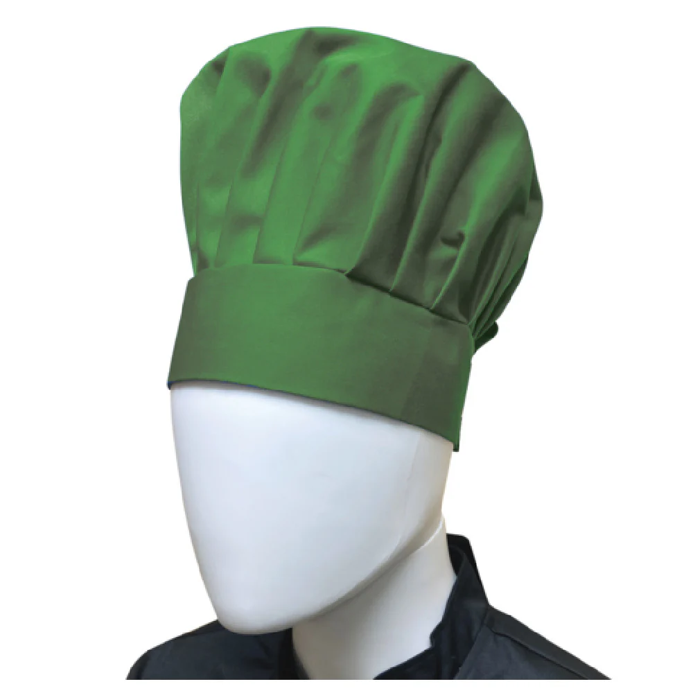 Thunder Group CH013LG Adjustable Velcro Closure Chef Hat Olive Green Poly/Cotton
