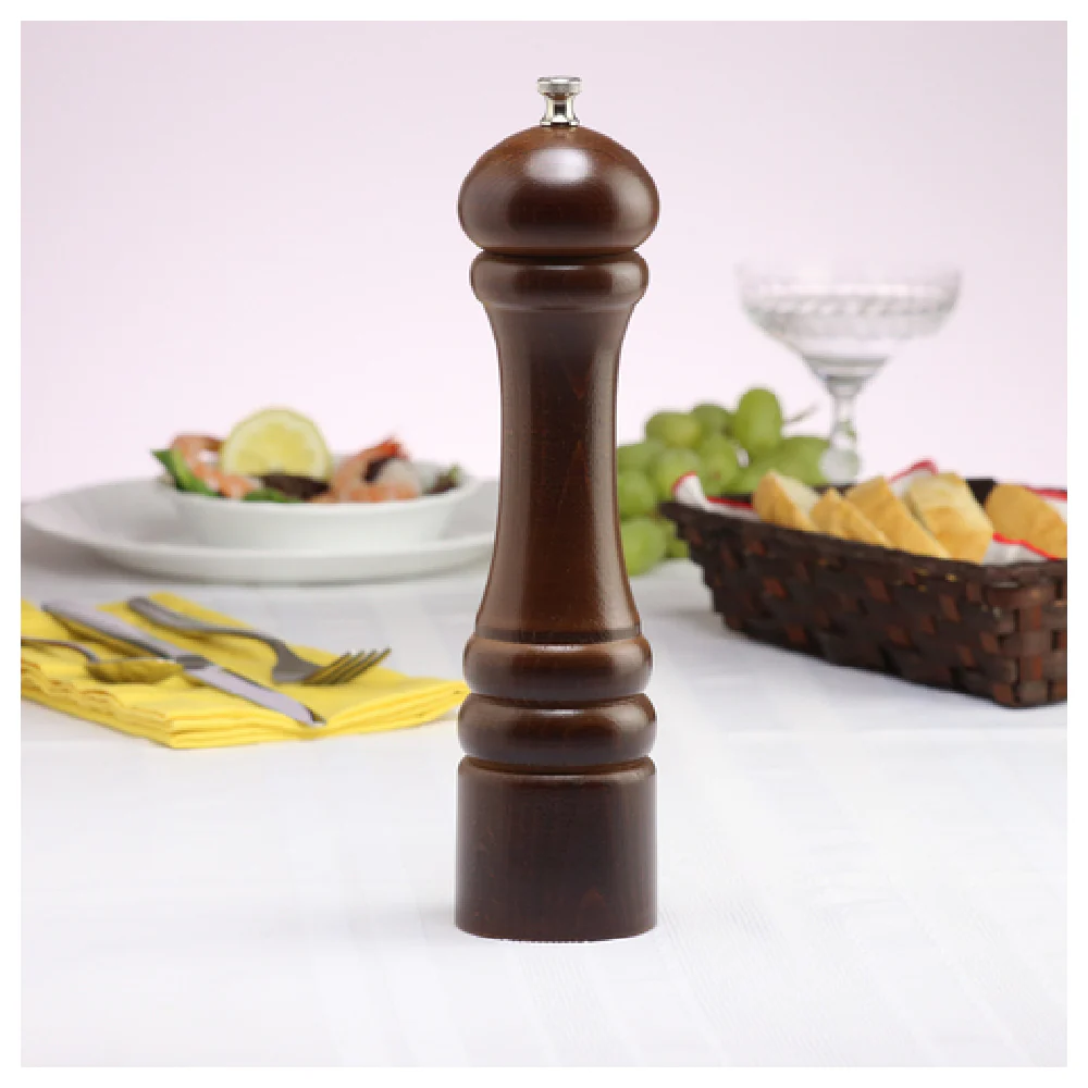 Chef Specialties 10150 10 Inch Walnut Finish Pepper Mill with Stainless Steel Mechanism Chef Specialties 10150 10 Inch Walnut Finish Pepper Mill with Stainless Steel Mechanism