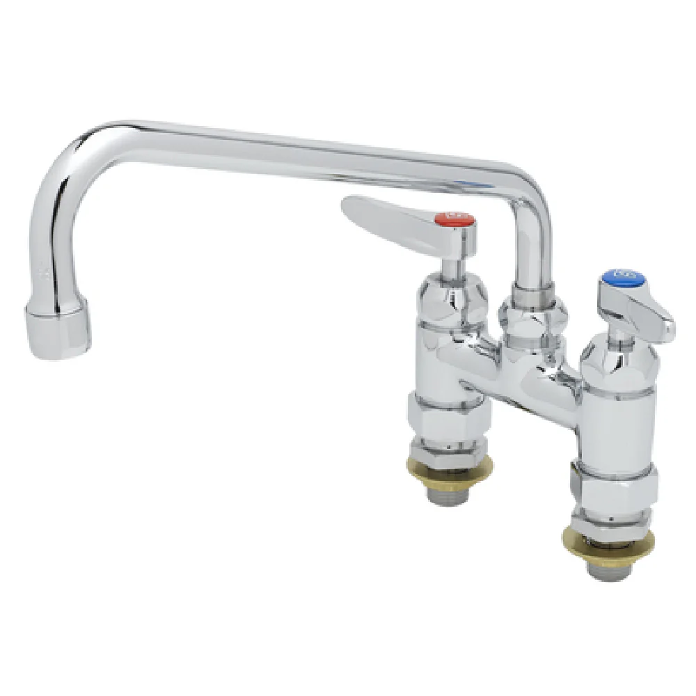 T&S Brass B-0225-CC-CR Faucet 4 Inch OC with Swivel Spout and Lever Handles