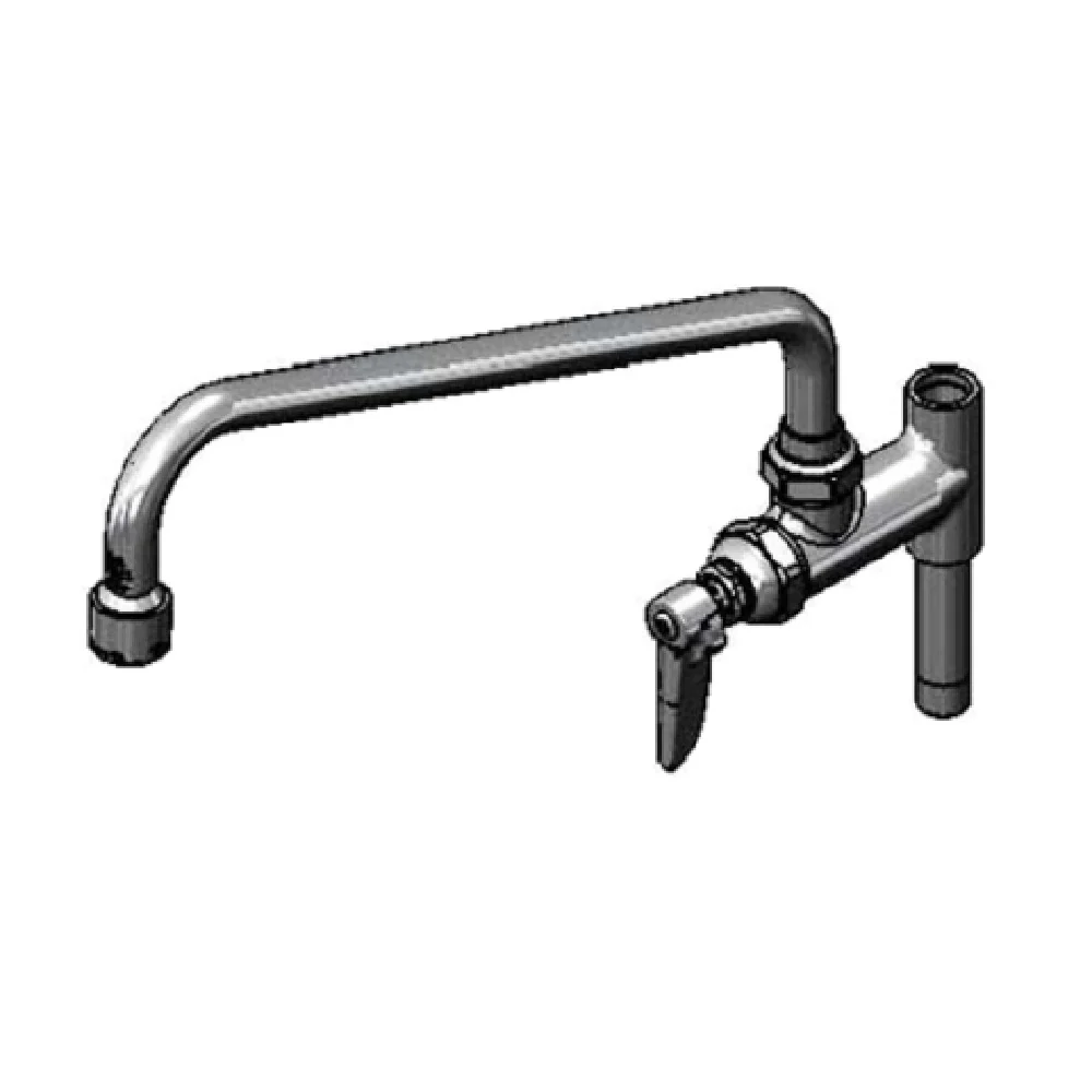 T&S Brass B-0156-VF22 Add-On Faucet 12 Inch Swing Vandal Resistant Aerator Lever Handle