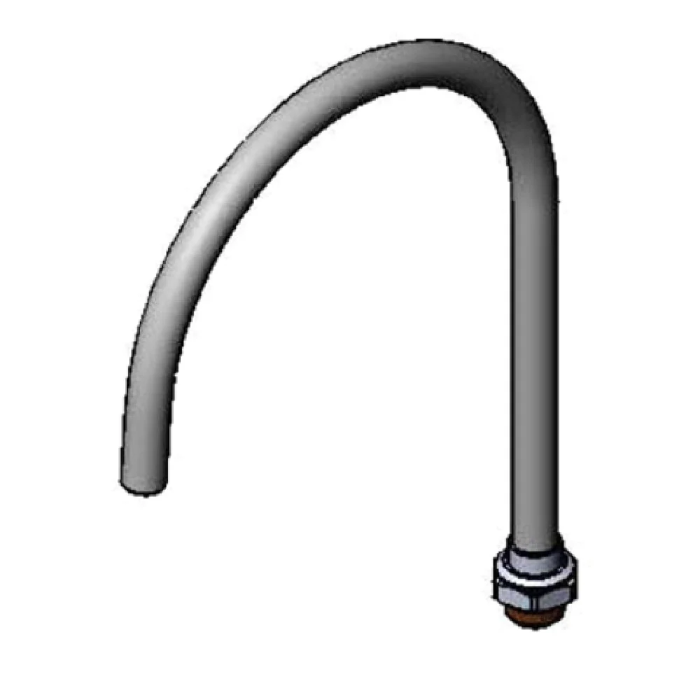 T&S Brass 134XP Gooseneck Swivel Nozzle 11-3/16 Inch Low Lead Chrome Plated