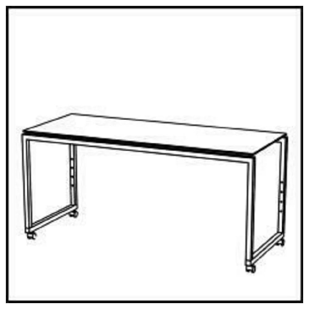 BauscherHepp VE-81002 77 Inch Buffet Table Stage 80 L On Castors with Height Adjustment