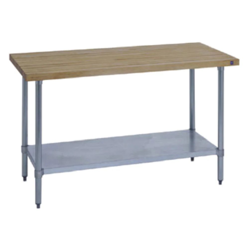 Duke 7121A-24108 24 Inch 108 Inch Work Table Laminated Maple Hardwood Top with Undershelf Duke 7121A-24108 24 Inch 108 Inch Work Table Laminated Maple Hardwood Top with Undershelf