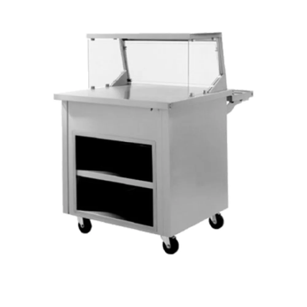 Delfield SC-36-NU 36 Inch Serving Counter 14 Gauge Stainless Steel with Casters Delfield SC-36-NU 36 Inch Serving Counter 14 Gauge Stainless Steel with Casters