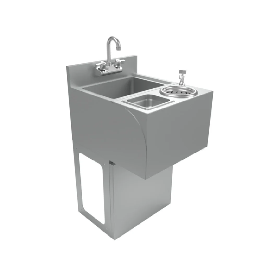 BK Resources UBB-21-SSP18-P-G 18 Inch Speed Station with Dump Sink Stainless Steel BK Resources UBB-21-SSP18-P-G 18 Inch Speed Station with Dump Sink Stainless Steel