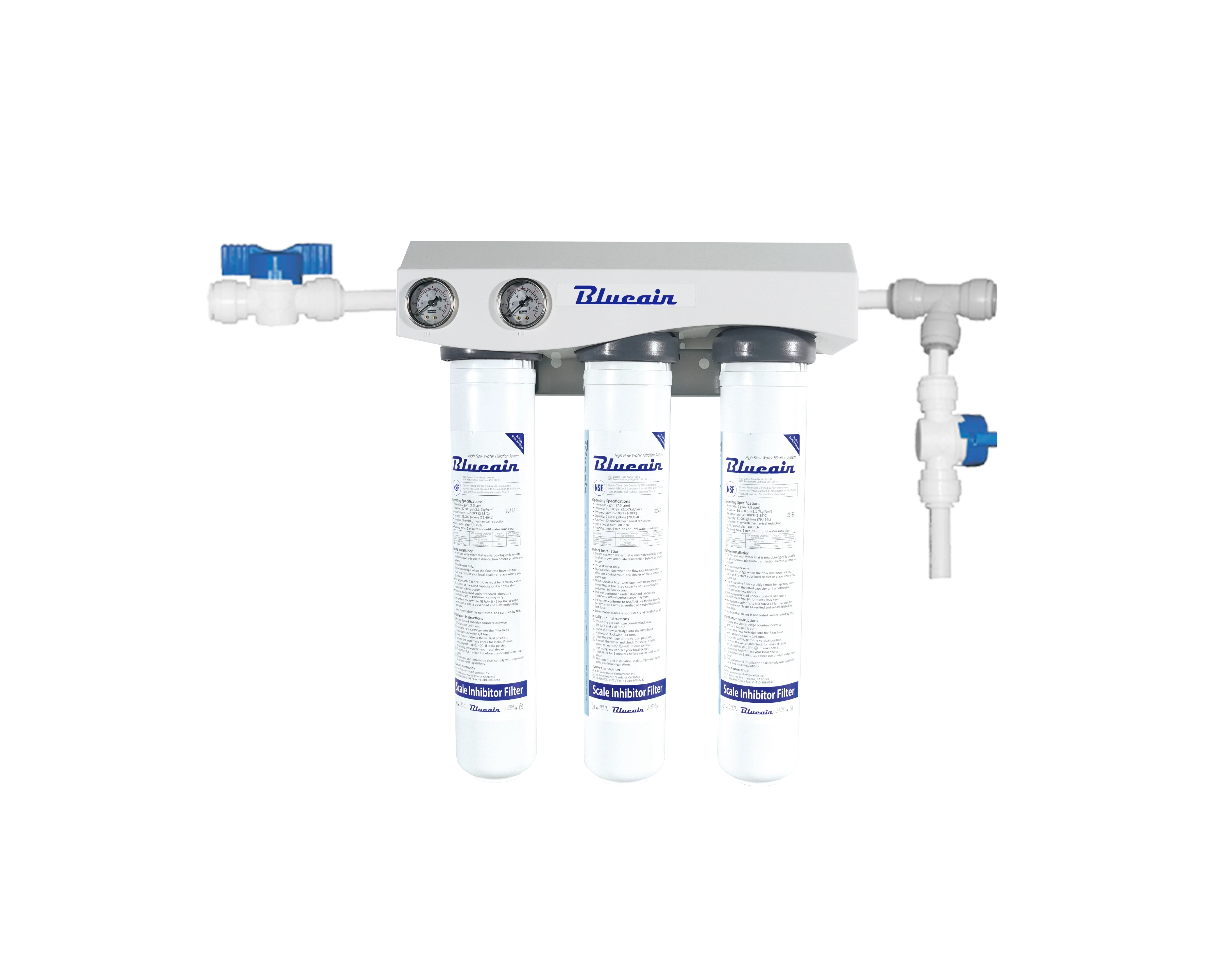 Blue Air DH-S3 Triple Filtration System For Ice Machines 21000 Gallon Capacity