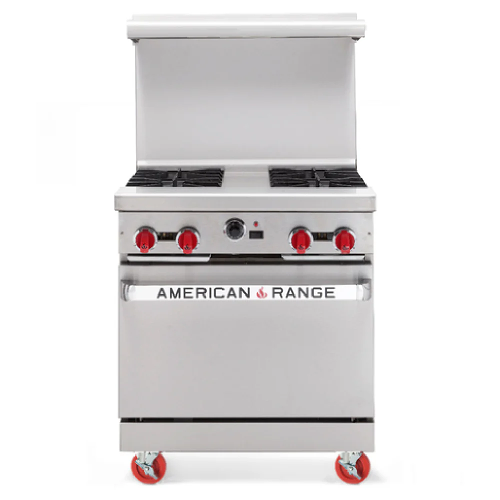 American Range AR-30-18G-2B 30 Inch Gas Restaurant Range with 2 Burners 32000 BTU and 18 Inch Griddle