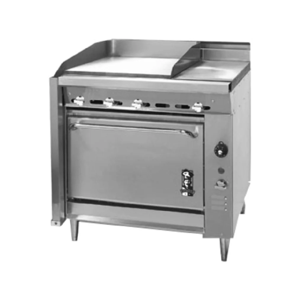 Montague Company 136-0G 36 Inch Gas Heavy Duty Range with 24 Inch Griddle 103500 BTU