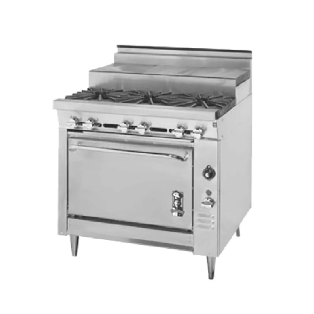 Montague Company 136-559S 36 Inch Heavy Duty Gas Range with 3 Burners 175000 BTU