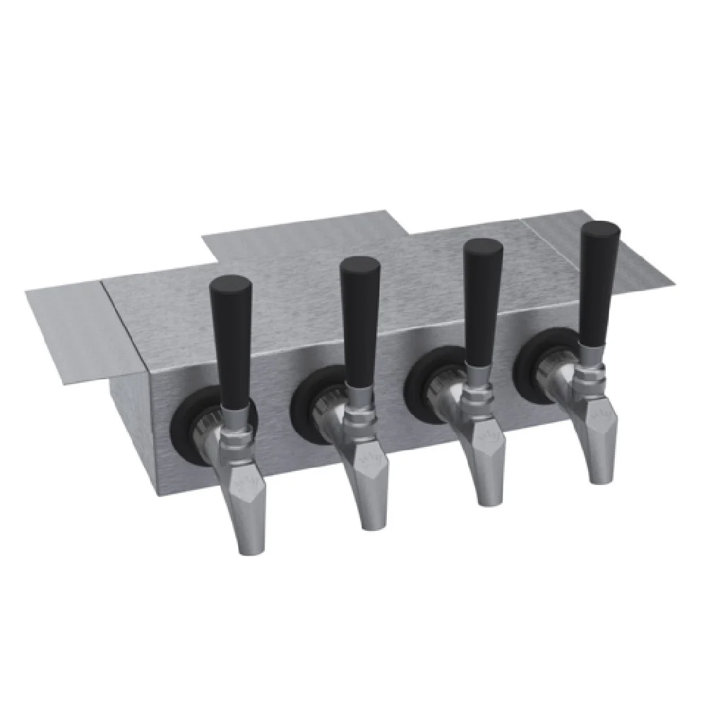 Krowne KUC-4S 12 Inch Length Glycol Cooled Draft Beer Dispensing Tower Stainless Steel Faucets and Handles are not included