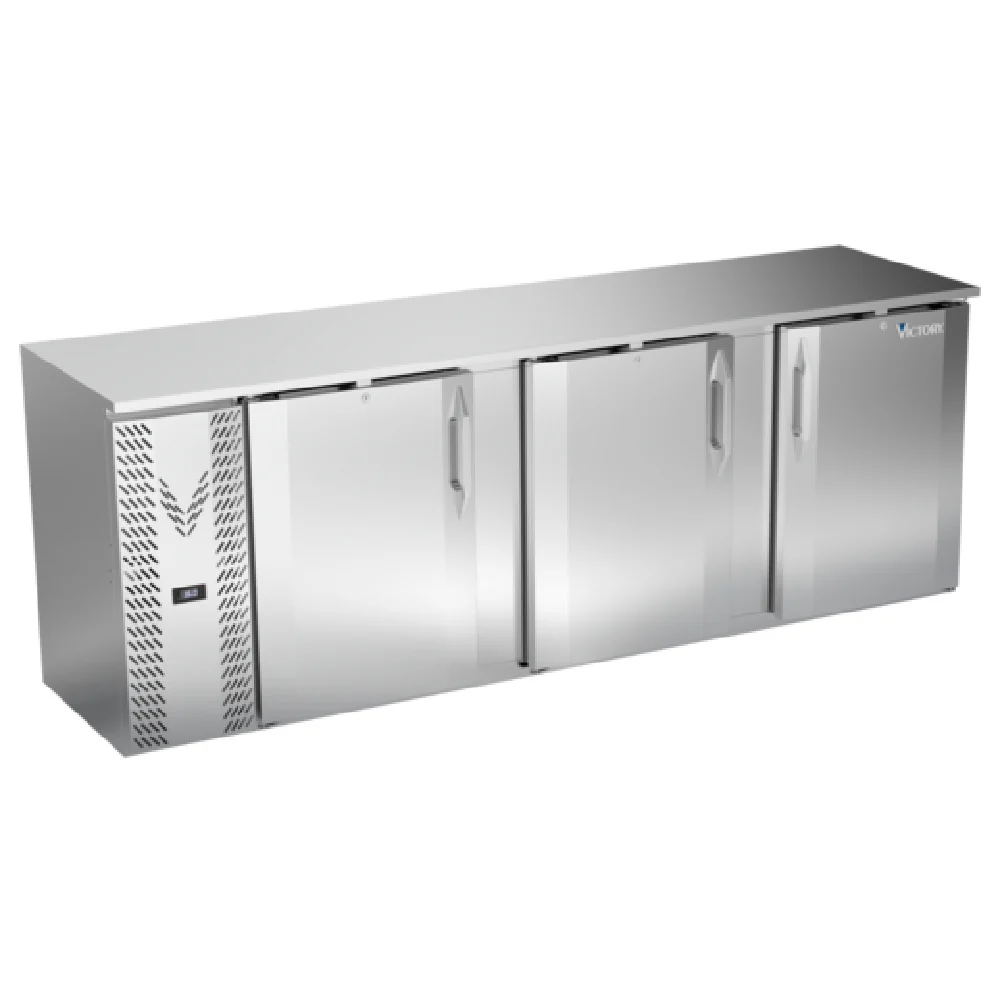 Victory VBBN94HC-F-S Back Bar Refrigerator Food Rated Three-section Victory VBBN94HC-F-S Back Bar Refrigerator Food Rated Three-section