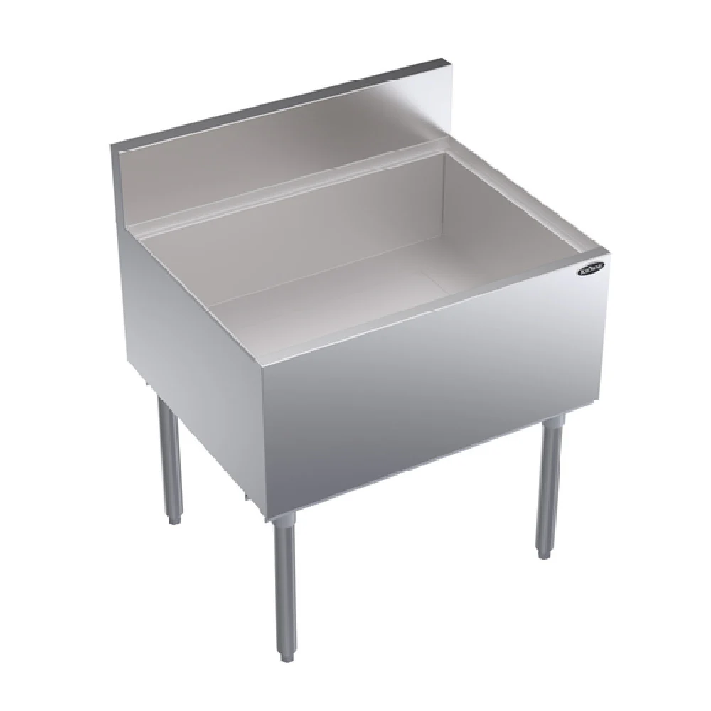 Krowne KR24-30 30 Inch Stainless Steel Underbar Ice Bin Cocktail Unit with 115 lb Capacity
