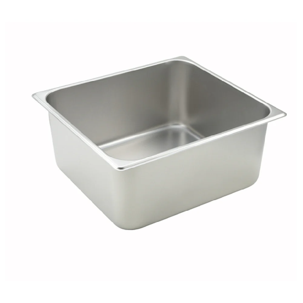Winco SPTT6 14 Inch Straight Sided Steam Table Pan 25 Gauge Stainless Steel