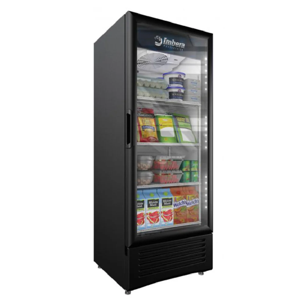 Omcan 41217 24 Inch Black Refrigerated Display 11.5 Cu Ft Merchandiser