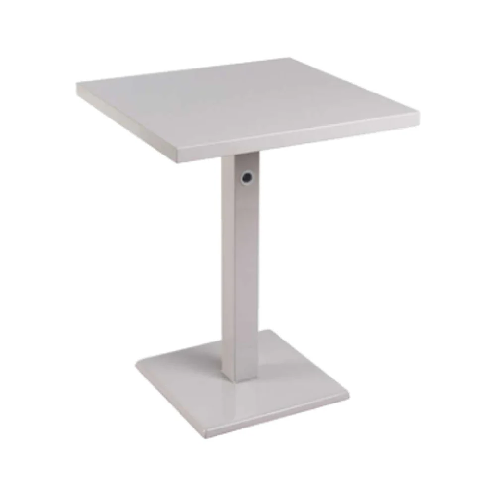 emuamericas, llc 473K 32 Inch Lock Table Square Outdoor Steel Top and Pedestal