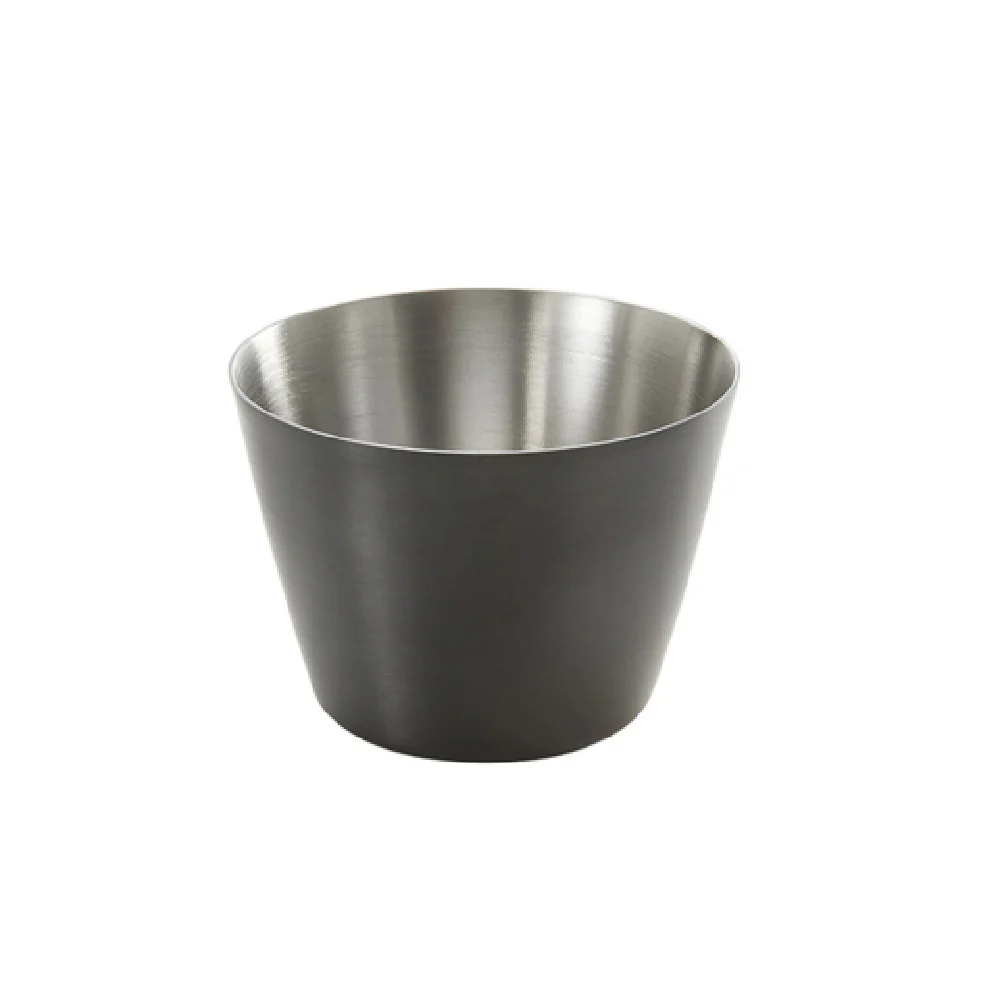 American Metalcraft SATSCB 2-1/2 oz Round Sauce Cup Black Stainless Steel