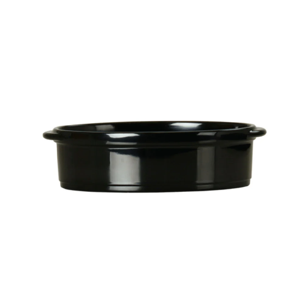 Cal Mil 22491-74-13 7-1/4 Inch Black Melamine Cocotte Hand Painted