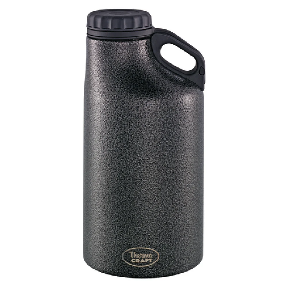 Service Ideas GRW64HM 64 Oz Vacuum Insulated Growler Stainless Steel Hammered Black