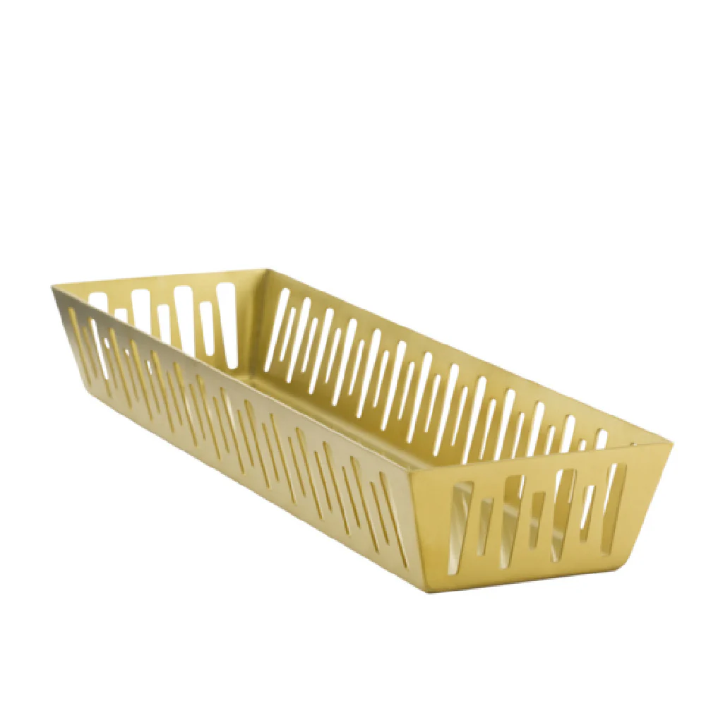 Service Ideas DB-77VG 3.5 Inch Bread Basket Metal Brushed Finish