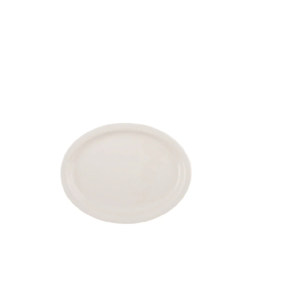 Vertex China VNR-14 13-1/4 Inch Oval Platter Polished Foot White China Vertex China VNR-14 13-1/4 Inch Oval Platter Polished Foot White China