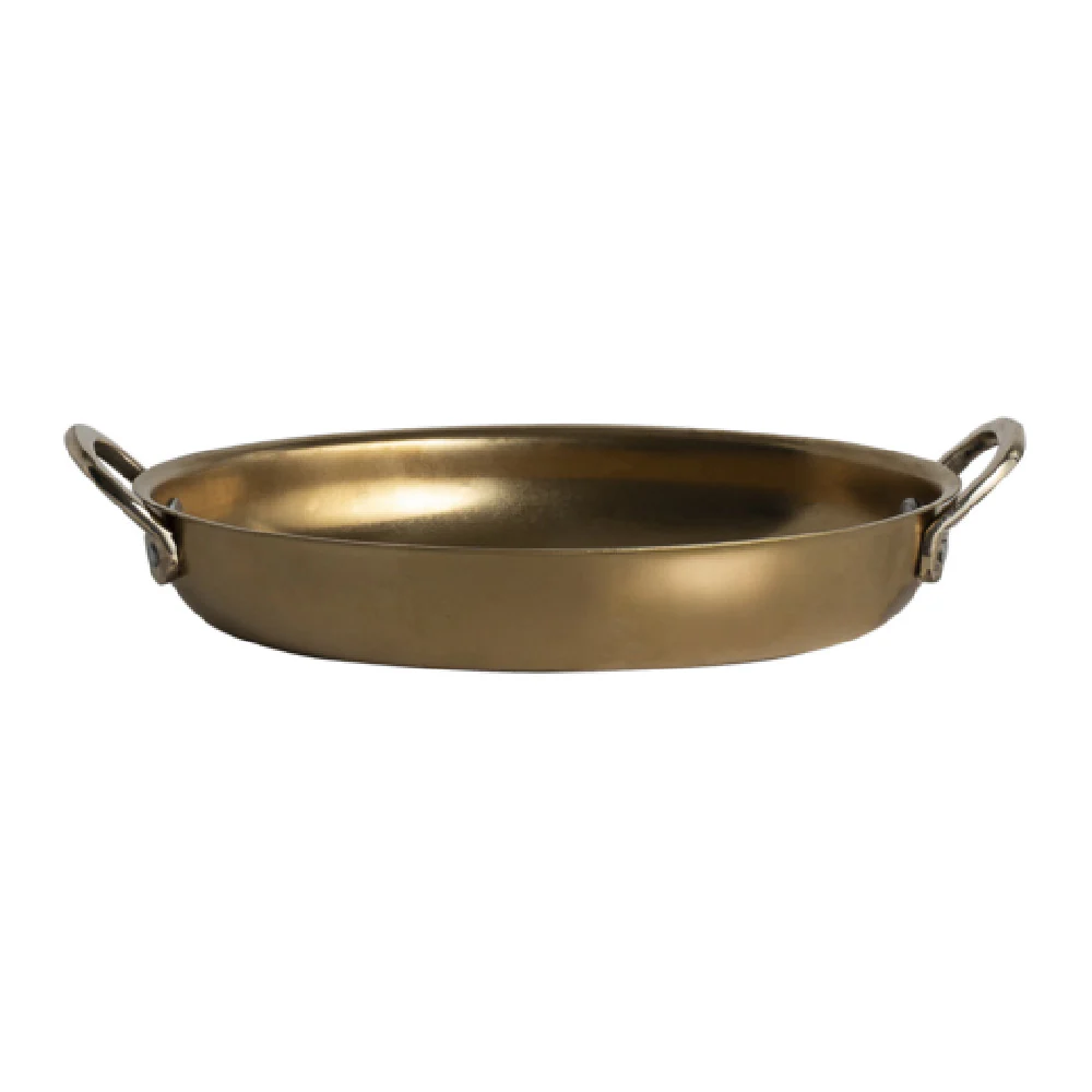 Steelite GWSSD21GDV 10 Inch Oval Dish 26.375 Oz GenwareVintage Gold Stainless Steel