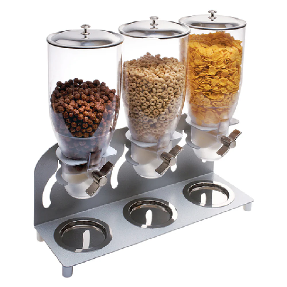 Cal Mil 3510-3-39 19 Inch Metal Base Cereal Dispenser BPA Free with Lift Off Lid