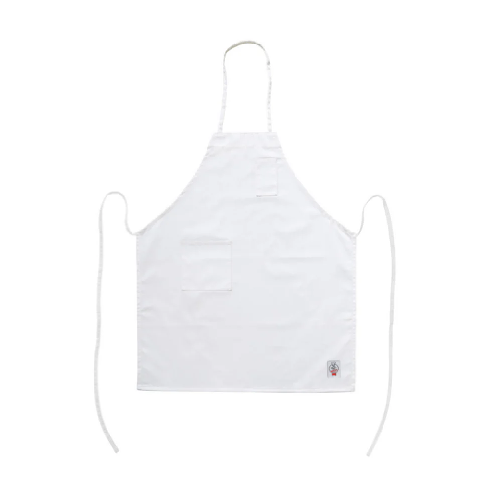 CAC China APBB-2WT 26 Inch Bib Apron with chest and waist pockets White