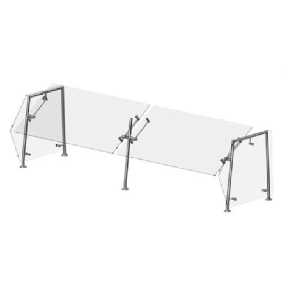 Premier Metal & Glass FM1S-A 22 Inch Adjustable Single Sided Sneeze Guard with Tempered Glass Premier Metal & Glass FM1S-A 22 Inch Adjustable Single Sided Sneeze Guard with Tempered Glass